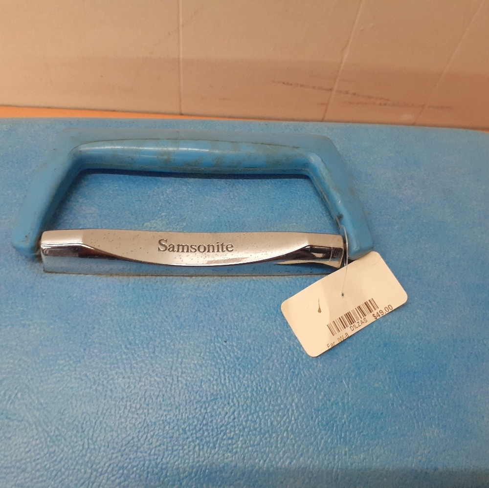 VTG SAMSONITE COSMETIC TRAIN CASE BLUE IT'S A BOY Makeup Luggage - Picture 9 of 12